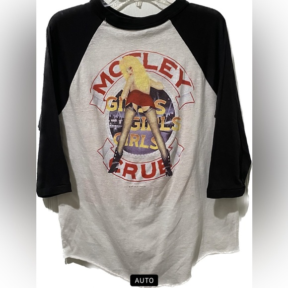 MOTLEY CRUE  T Shirt XL GIRLS GIRLS GIRLS Original 1987 Tour USA Signal VINTAGE - Picture 10 of 10